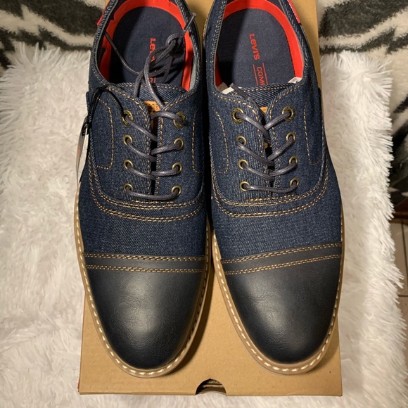 🆕 Levi’s Essex Denim Cap Tor Lace Up Shoes - Picture 16 of 16
